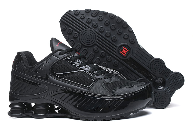 New 2020 Nike Shox R4 All Black Shoes - Click Image to Close